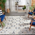 thumbnail image 1 of SAFAVIEH Sunrise Wade Geometric Reversible Indoor/Outdoor Area Rug, Ivory/Beige Black, 8' x 10', 1 of 3