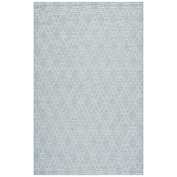 SAFAVIEH Sunset Jenelle Geometric Indoor/Outdoor Area Rug, Blue/Grey, 4' x 6'