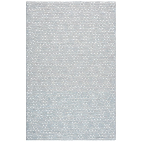 SAFAVIEH Sunset Jenelle Geometric Indoor/Outdoor Area Rug, Blue/Lavender, 5'3" x 7'6"