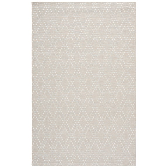 SAFAVIEH Sunset Jenelle Geometric Indoor/Outdoor Area Rug, Salmon/Grey, 8' x 10'