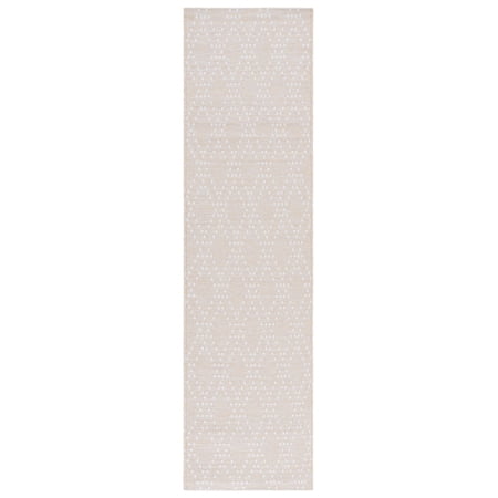 SAFAVIEH Sunset Jenelle Geometric Indoor/Outdoor Runner Rug, Beige/Yellow, 2'2" x 8'