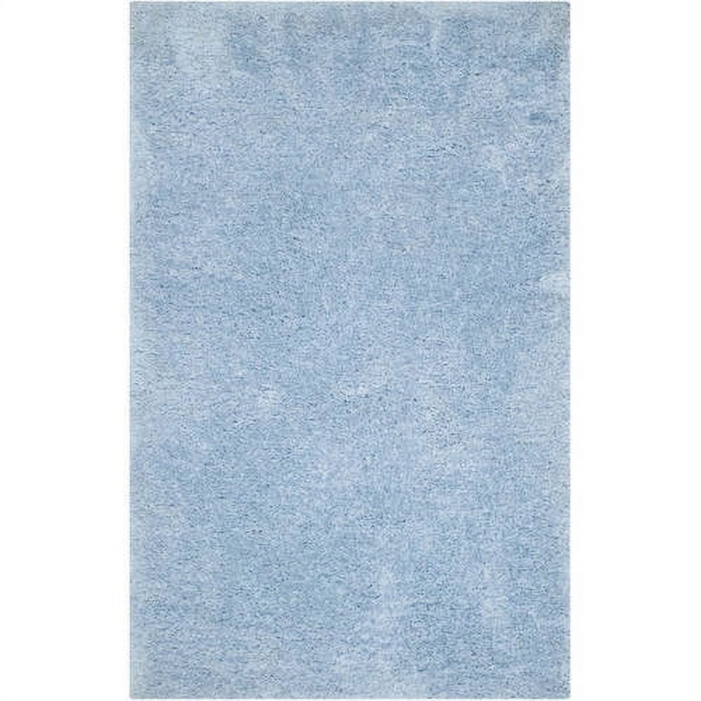 SAFAVIEH Supreme Charlton Solid Plush Polyester Shag Area Rug, Light Blue, 4' x 6'