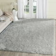 thumbnail image 1 of SAFAVIEH Supreme Charlton Solid Plush Polyester Shag Area Rug, Silver, 4' x 6', 1 of 8