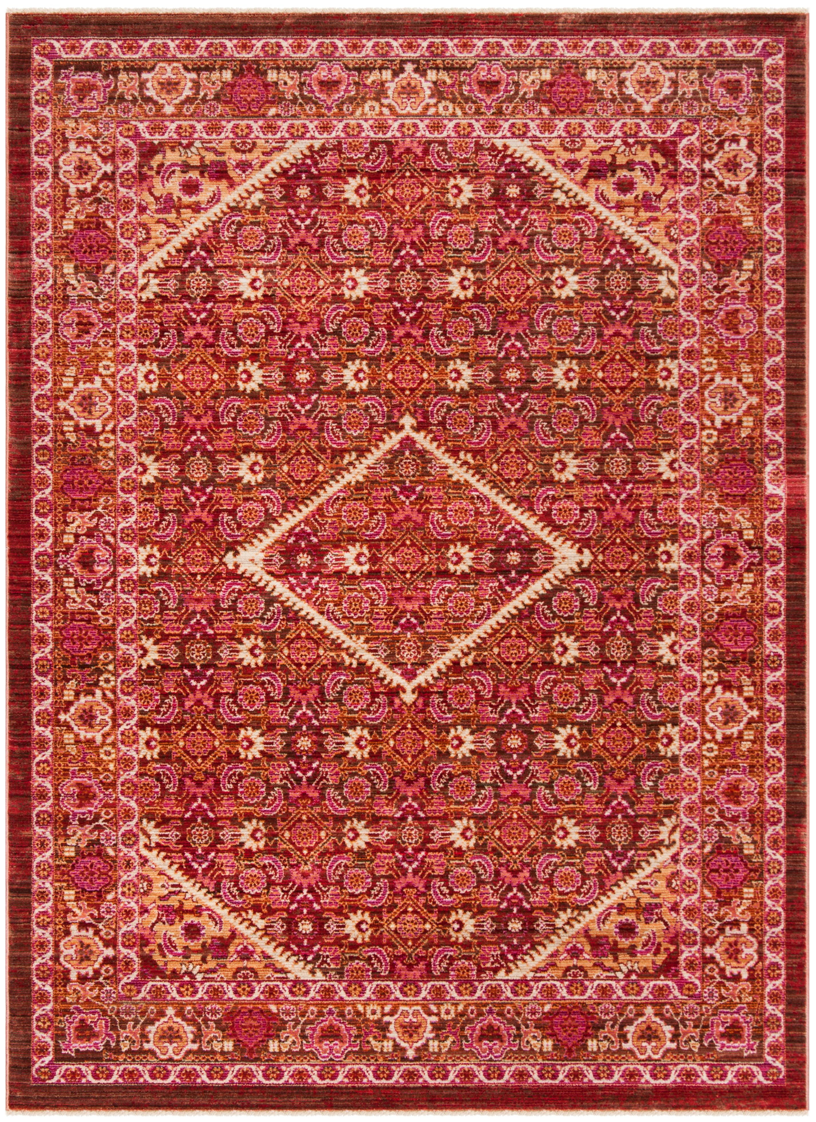SAFAVIEH Sutton Ivy Floral Bordered Area Rug, Rust, 3' x 5'