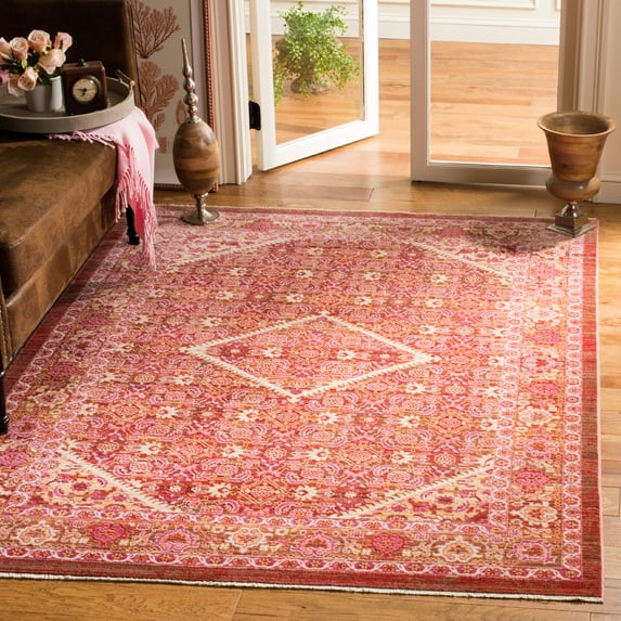 SAFAVIEH Sutton Ivy Floral Bordered Area Rug, Rust, 5' x 7'