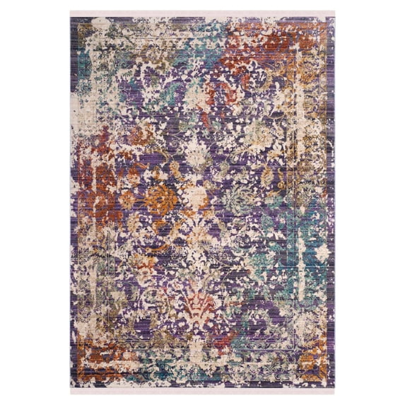 SAFAVIEH Sutton Jamaar Transitional Area Rug, Lavender/Ivory, 6' x 6' Round