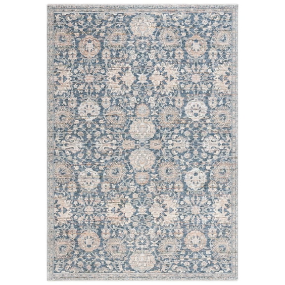 SAFAVIEH Sutton Karen Floral Area Rug, Navy/Beige Brown, 2'6" x 4'