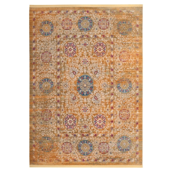 SAFAVIEH Sutton Roswell Transitional Area Rug, Gold/Ivory, 4' x 6'