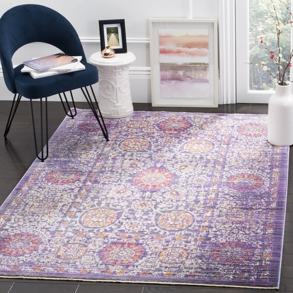 SAFAVIEH Sutton Roswell Transitional Runner Rug, Lavender/Ivory, 3' x 10'
