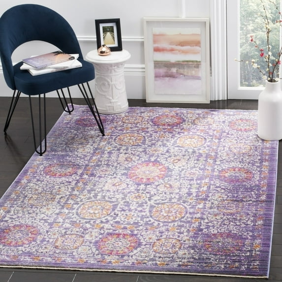 SAFAVIEH Sutton Roswell Transitional Runner Rug, Lavender/Ivory, 3' x 12'