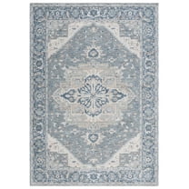 SAFAVIEH Sutton Winthrop Medallion Area Rug, Grey/Navy, 8' x 10'