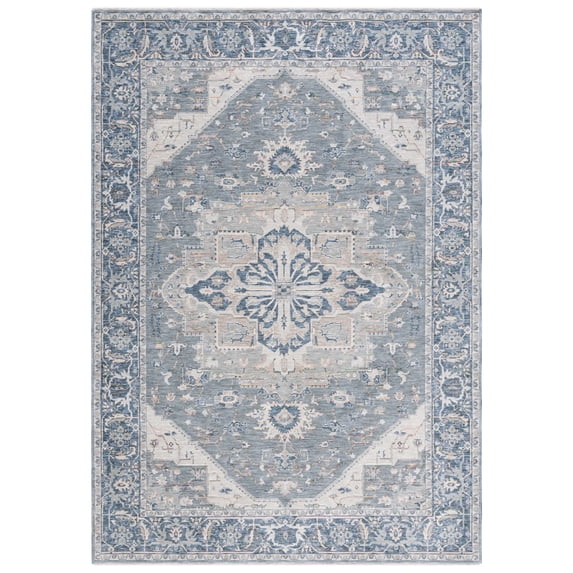 SAFAVIEH Sutton Winthrop Medallion Area Rug, Grey/Navy, 8' x 10'