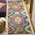 thumbnail image 1 of SAFAVIEH Suzani Dimitar Medallion Wool Runner Rug, Blue/Multi, 2'3" x 8', 1 of 5