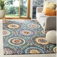 thumbnail image 1 of SAFAVIEH Suzani Iskra Medallion Wool Area Rug, Blue/Multi, 8' x 10', 1 of 7