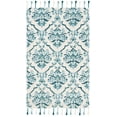 thumbnail image 1 of SAFAVIEH Suzani Oakley Geometric Wool Area Rug, Ivory/Turquoise, 5' x 8', 1 of 11