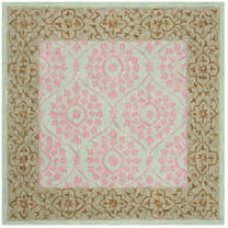 SAFAVIEH Suzani Cordelia Oriental Area Rug, Taupe/Pink, 5' x 5' Square