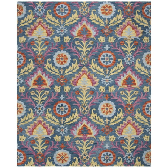 SAFAVIEH Suzani SZN312A Hand-hooked Blue / Multi Rug