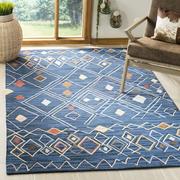 Safavieh Suzani Sandy Geometric Area Rug, Blue/Multi, 4' x 6'