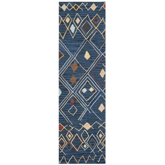 SAFAVIEH Suzani SZN316A Hand-hooked Blue / Multi Rug