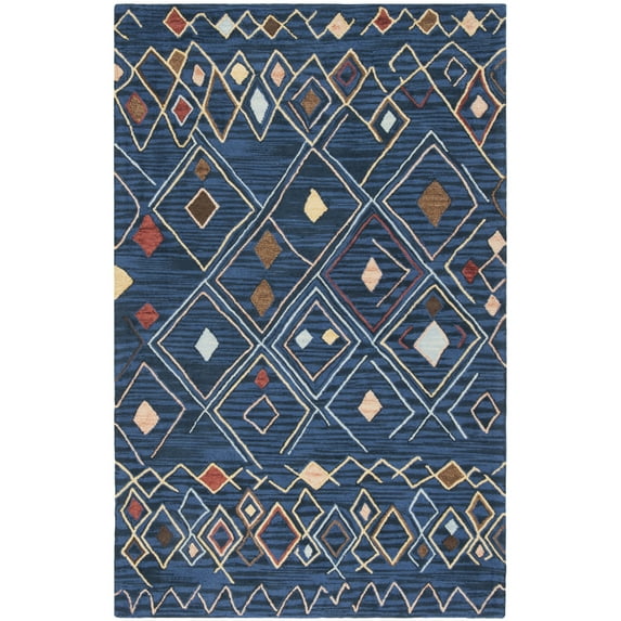 SAFAVIEH Suzani SZN316A Hand-hooked Blue / Multi Rug