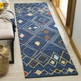 thumbnail image 1 of Safavieh Suzani Sandy Geometric Runner Rug, Blue/Multi, 2'3" x 12', 1 of 8