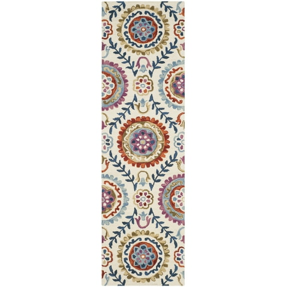 Safavieh Suzani Iskra Medallion Runner Rug, Ivory/Multi, 2'3" x 6'