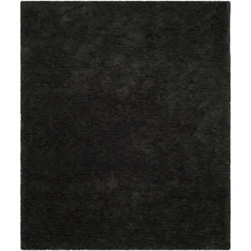SAFAVIEH Sybella Solid Plush Polyester Sheep Shag Area Rug, Charcoal, 2'6" x 4'