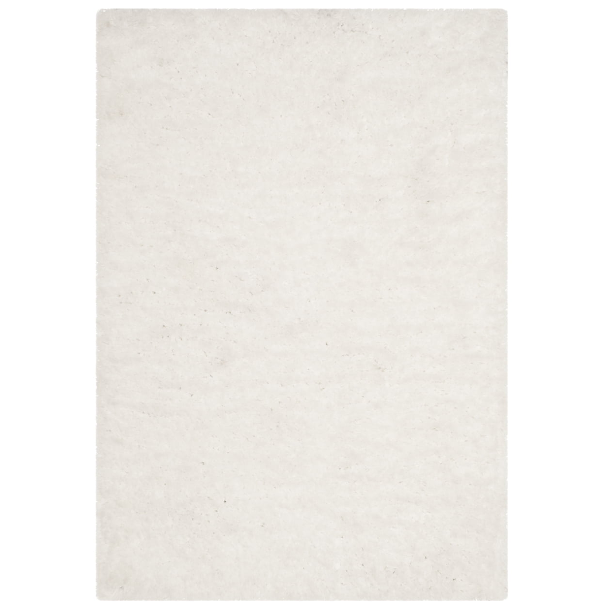Hand-Tufted Ivory Synthetic Sheepskin Shag Rug, 2'6" x 4'