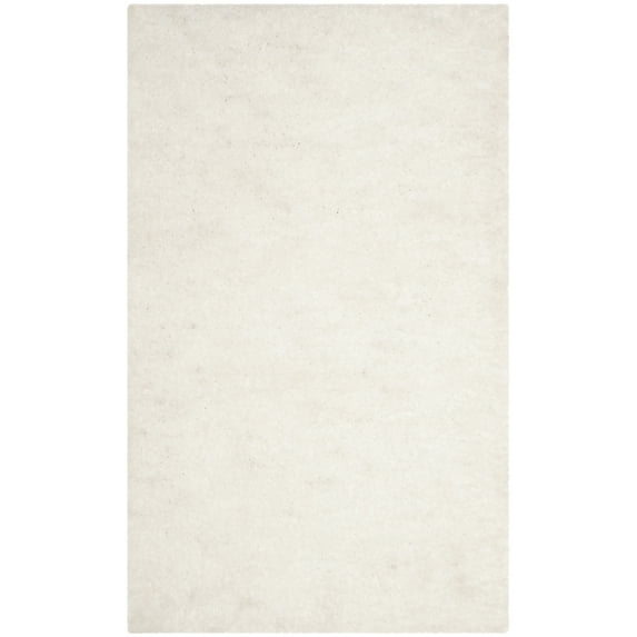 SAFAVIEH Sybella Solid Plush Polyester Sheep Shag Area Rug, Ivory, 3' x 5'