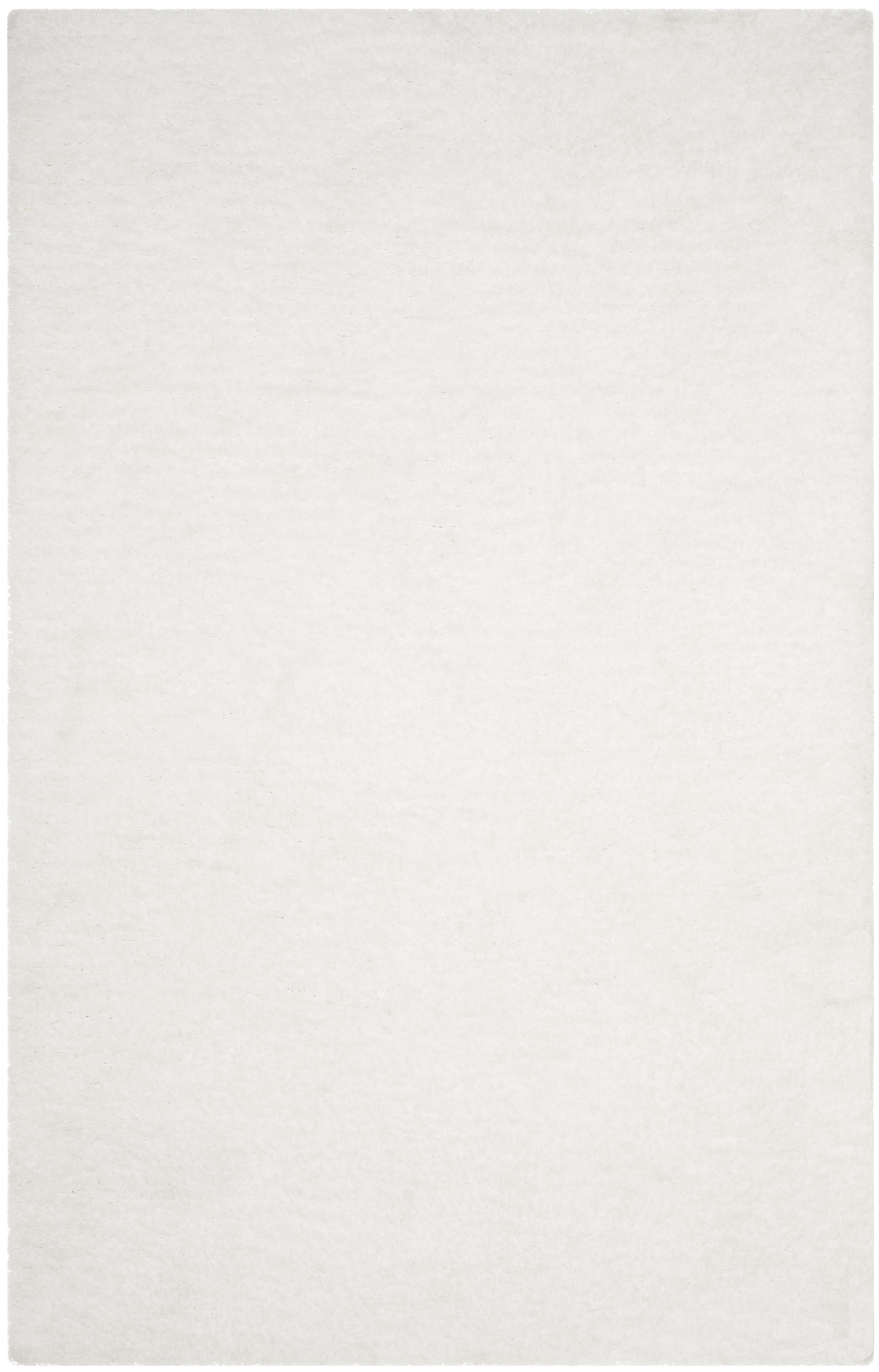 Ivory 6' x 9' Hand-Tufted Synthetic Shag Area Rug