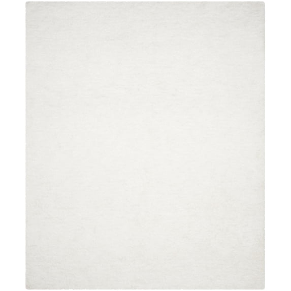 SAFAVIEH Sybella Solid Plush Polyester Sheep Shag Area Rug, Ivory, 8' x 10'