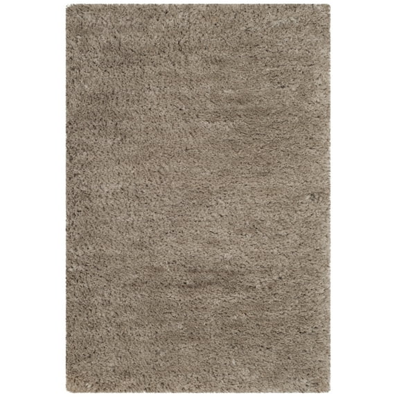 SAFAVIEH Sybella Solid Plush Polyester Sheep Shag Area Rug, Silver, 2' x 3'