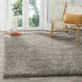 thumbnail image 1 of SAFAVIEH Sybella Solid Plush Polyester Sheep Shag Area Rug, Silver, 3' x 5', 1 of 3