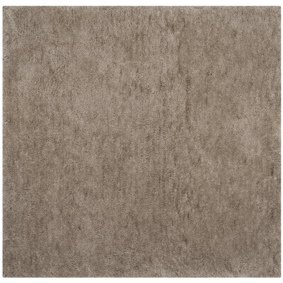 SAFAVIEH Sybella Solid Plush Polyester Sheep Shag Area Rug, Silver, 6' x 9'