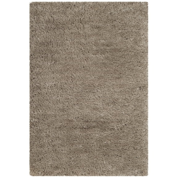 SAFAVIEH Sybella Solid Plush Polyester Sheep Shag Area Rug, Silver, 8' x 10'