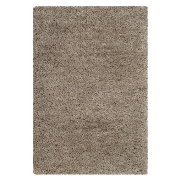 SAFAVIEH Sybella Solid Plush Polyester Sheep Shag Runner Rug, Silver, 2'3" x 6'