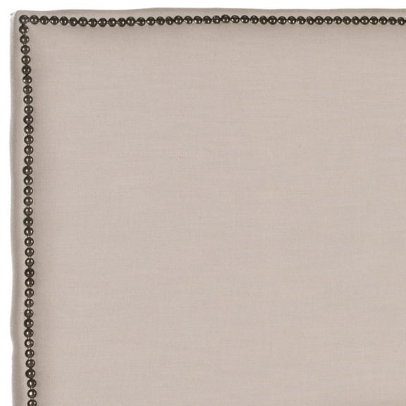 SAFAVIEH Sydney Headboard Brass Nail Head Taupe Full