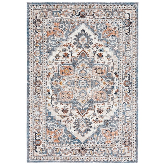 SAFAVIEH Symphony Caolan Medallion Area Rug, Ivory/Grey, 6'7" x 6'7" Round