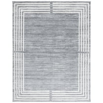 SAFAVIEH Symphony Shelagh Bordered Area Rug, Grey/Ivory, 8' x 10'