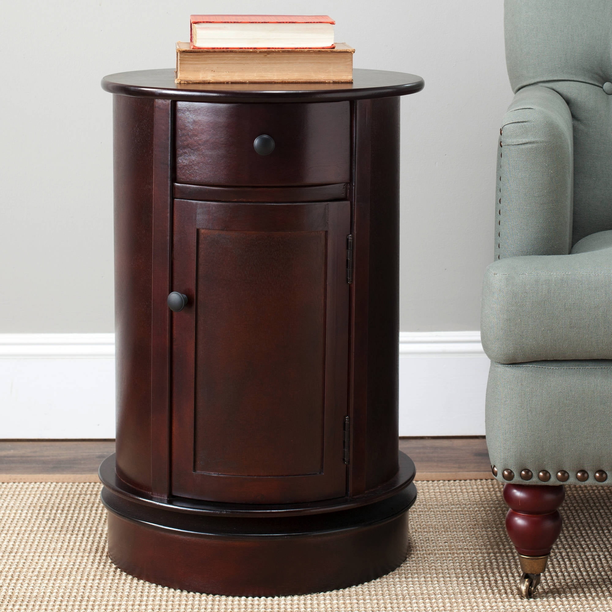Swivel accent cabinet deals