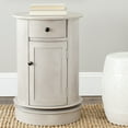 thumbnail image 1 of SAFAVIEH Tabitha Solid Swivel Accent Table with Drawer and Cabinet, Vintage Grey, 1 of 5