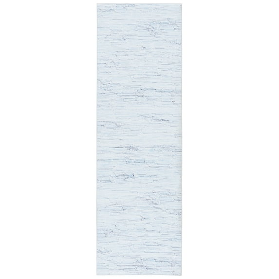 SAFAVIEH Tacoma Asher Abstract Machine Washable Runner Rug, Grey/Turquoise, 2'6" x 8'