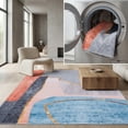 thumbnail image 1 of SAFAVIEH Tacoma Boyce Abstract Machine Washable Area Rug, Beige/Blue, 10' x 14', 1 of 13