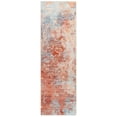 thumbnail image 1 of SAFAVIEH Tacoma Brian Abstract Machine Washable Runner Rug, Rust/Aqua, 2'6" x 6', 1 of 11
