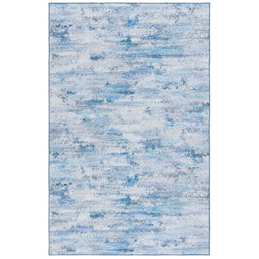 SAFAVIEH Tacoma Hailey Abstract Machine Washable Area Rug, Grey/Blue, 8' x 10'