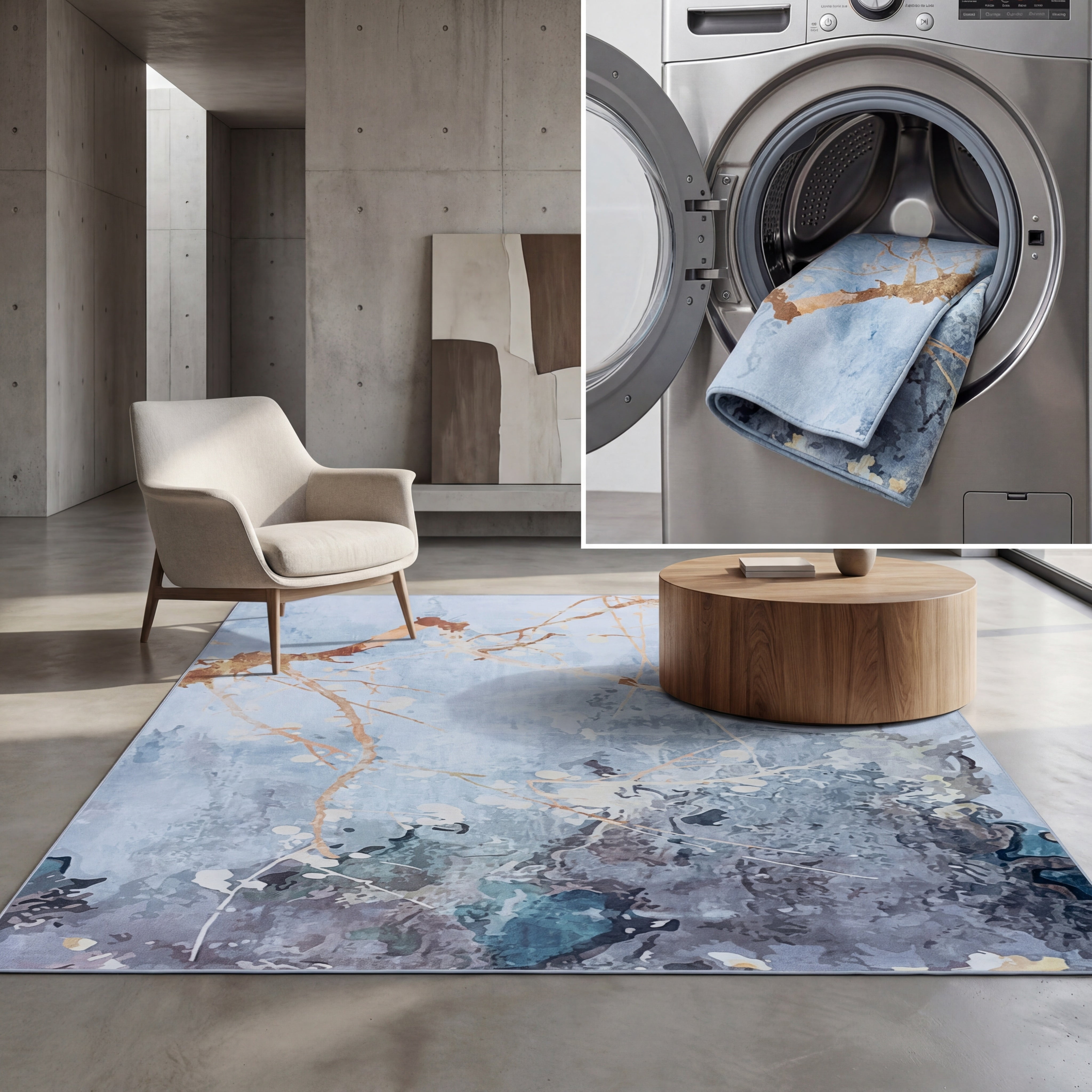 SAFAVIEH Tacoma Louella Traditional Machine Washable Area Rug, Grey ...