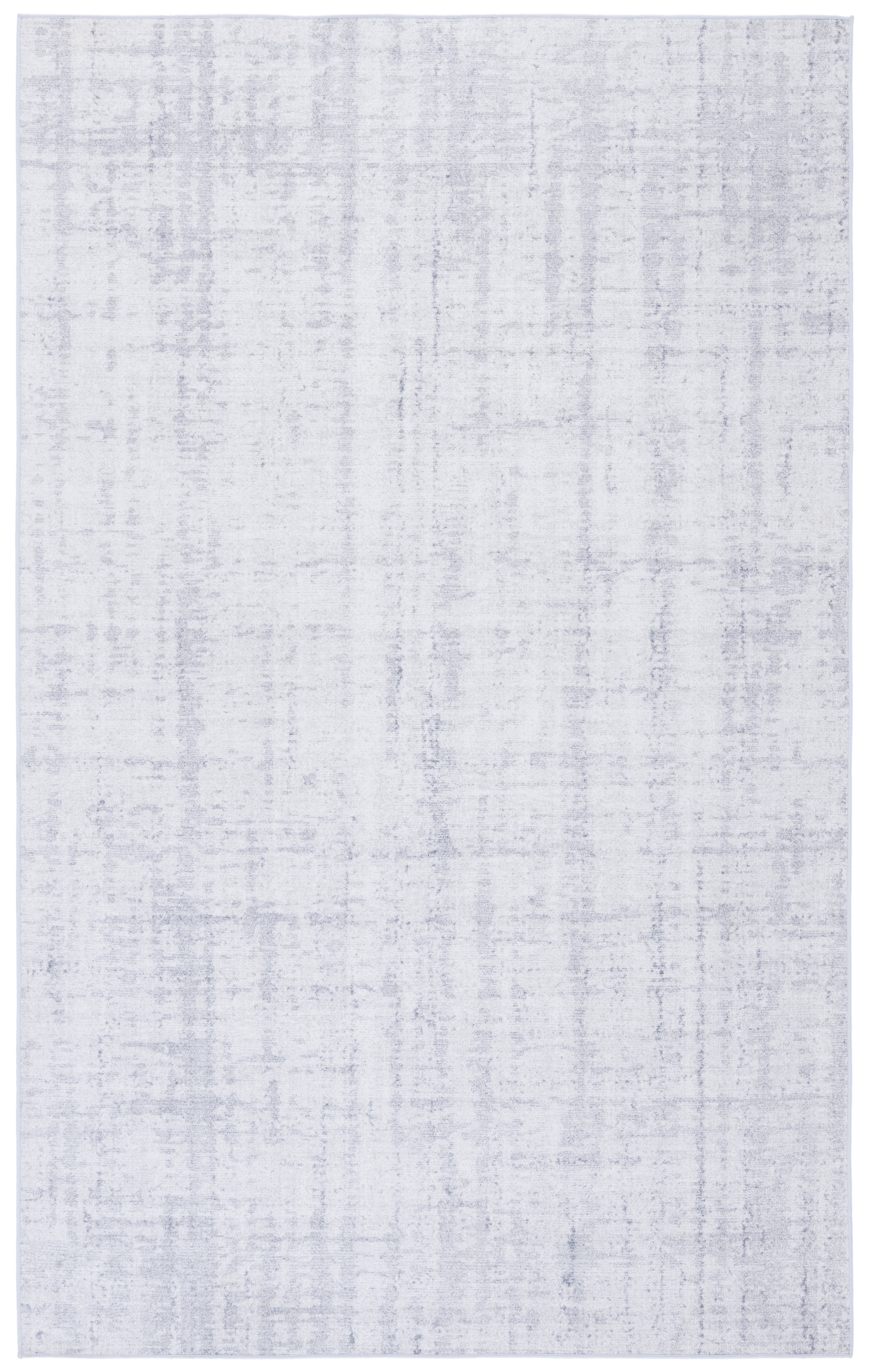 Light Grey Polyester Machine Washable Area Rug 3' x 5'