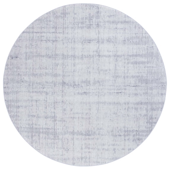 SAFAVIEH Tacoma Nelson Traditional Machine Washable Area Rug, Light Grey/Grey, 6' x 6' Round