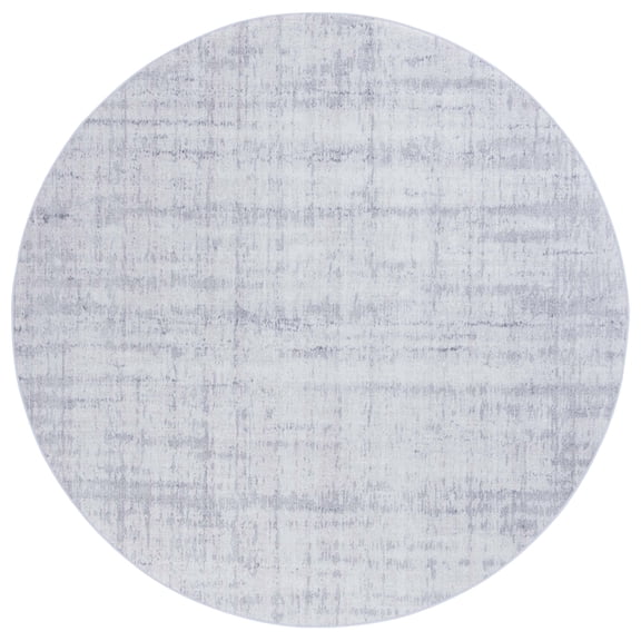 SAFAVIEH Tacoma Nelson Traditional Machine Washable Area Rug, Light Grey/Grey, 6' x 6' Round
