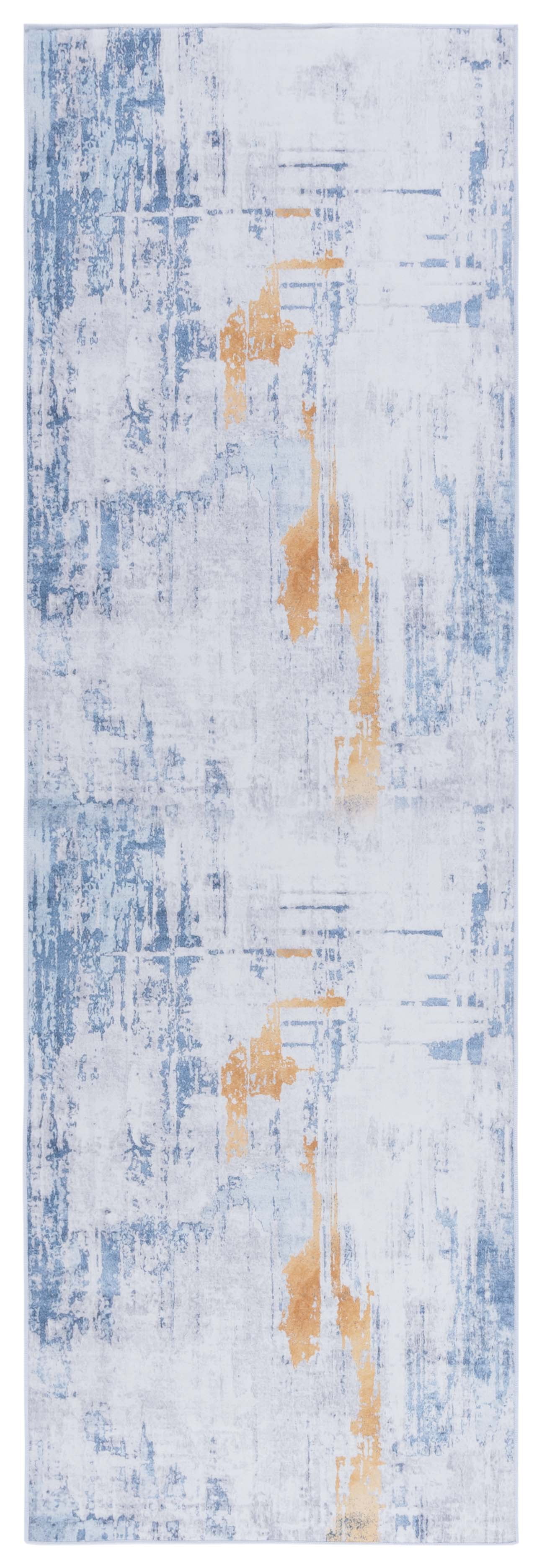 SAFAVIEH Tacoma Oscar Traditional Machine Washable Runner Rug, Grey ...
